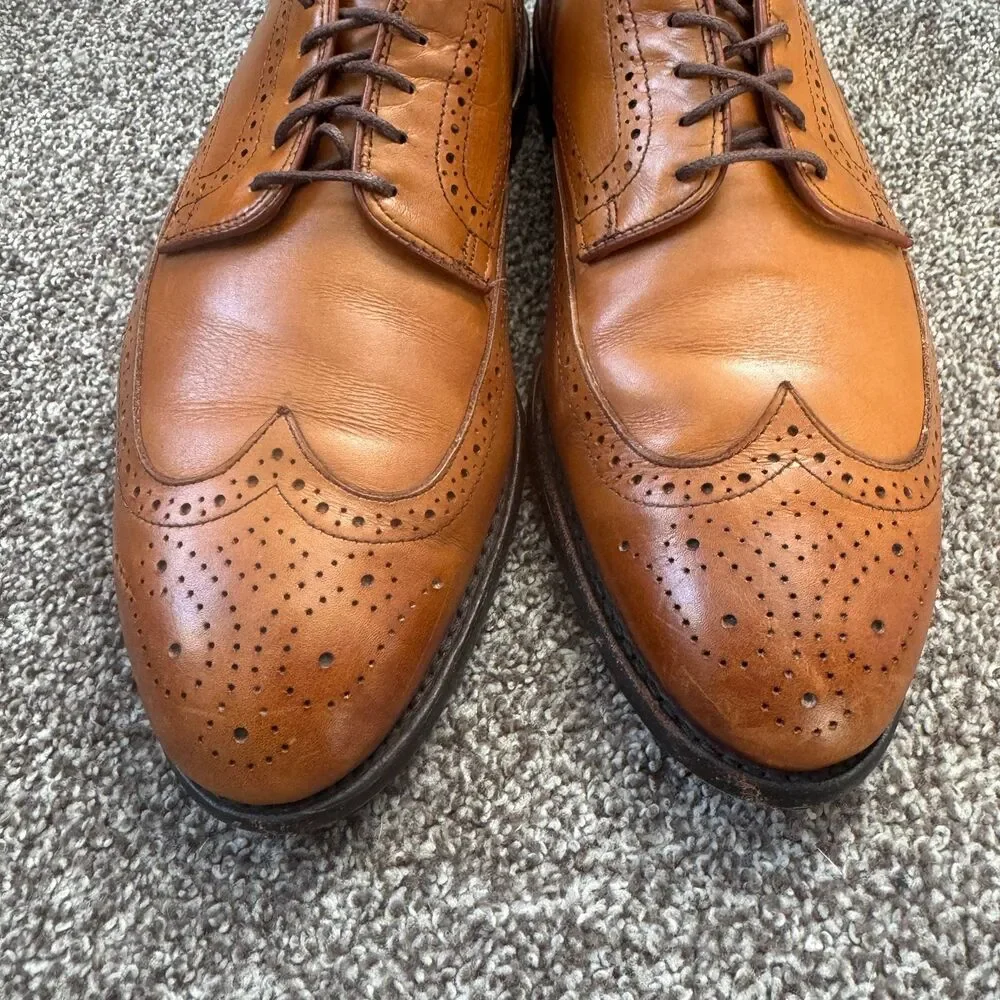 Allen Edmonds Madison Park 9728 Walnut Wingtip Derby Shoes 10.5 3E EEE Wide USA